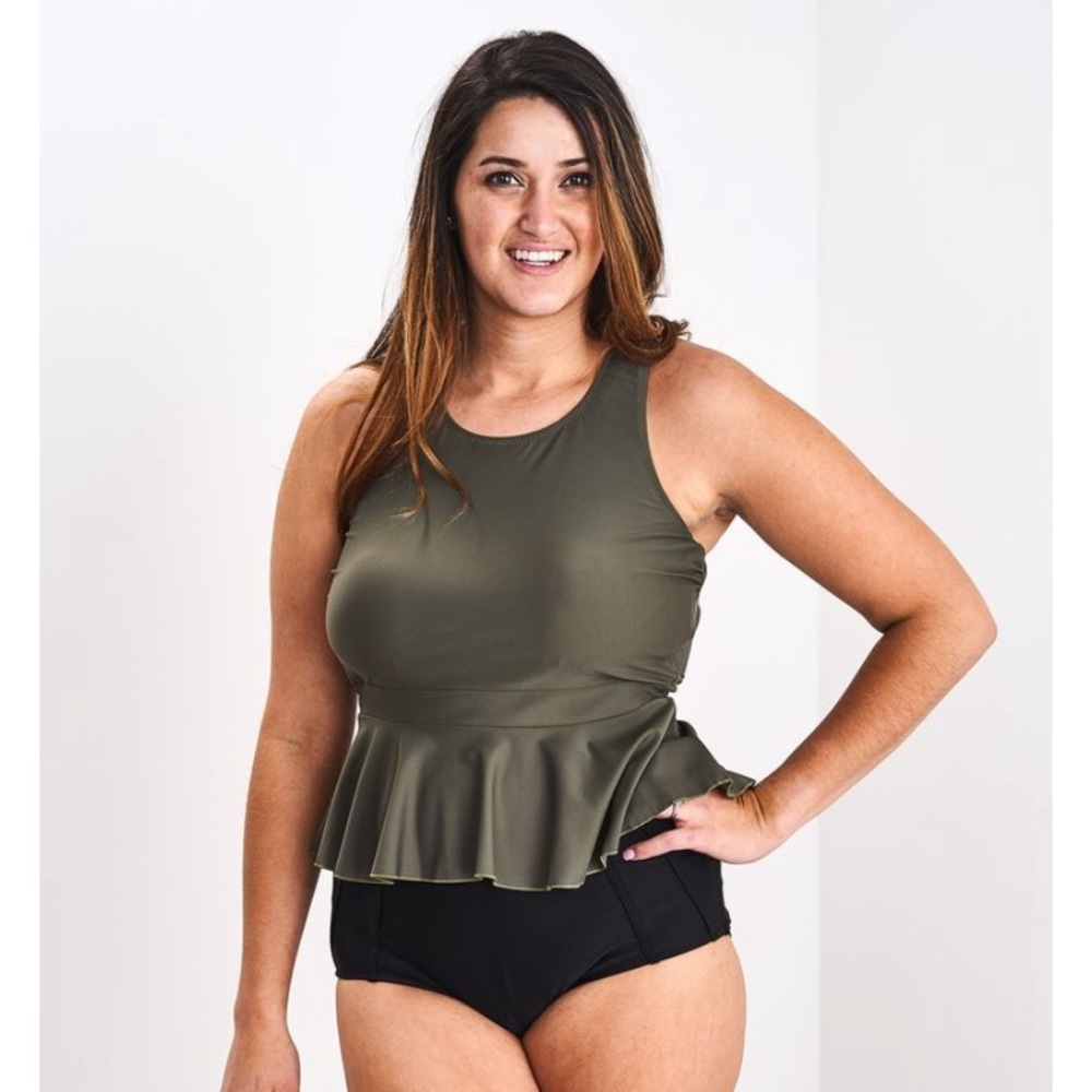 Latched Mama Racerback Nursing Swim Tankini Top
